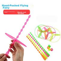 Jiayan Zhuqingting Children's Outdoor Picnic Game Party Props, Hand-Pushed Flying Fairy, 5 Pieces