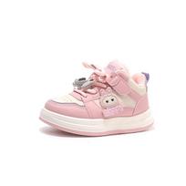 Girls Winter Warm Fleece-Lined Sneakers Kids Ages 4-16 Non-Slip Lightweight Sport Shoes With Size 26, Insole Length 16.3cm