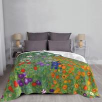 Gustav Klimt Flower Garden Blanket Fashion Custom 123 Gustav Klimt Flower Garden Art Nouveau Vintage Pattern Size: 75*100cm, Weight: 230 GSM