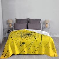 Bumblebee Blanket For Sofa Bed Travel Yellow Black Abstract Jackson Pollock Splatter Modern Contemporary Action Size: 75*100cm, Weight: 230 GSM