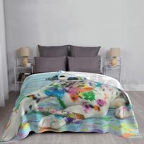 Dalmatian Puppy , Cute Skoda , Small , White Baby , Funny Prints Blanket For Sofa Bed Travel Dalmatian Puppy Size: 75*100cm, Weight: 230 GSM