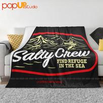 Salty Crew Logo Ultra-Soft Blanket Quilt Winter Sofa Cover Bed Covers Size: 75*100cm, Weight: 230 GSM