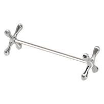 Household Barbell Shape Chopstick Pillow Stainless Steel Electroplate Spoon Holder Japanese-Style Fork Stand Paintbrush