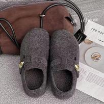 Winter new round head Velcro soft sole women's flat bottom velvet warm single shoes Doudou shoes 35