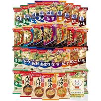Amano Foods Freeze-Dried Miso Soup 1 Month 31 Types Meals Assortment Set Instant Food Reduced Salt Domestic Dried Vegetables