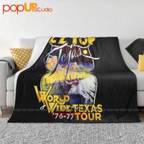 Zz Top World Wide Texas Tour 76-77 Ultra-Soft Blanket Quilt Winter Sofa Cover Bed Covers Size: 75*100cm, Weight: 230 GSM