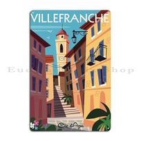 Villefranche Sur Mer Poster Metal Signs Living Room Kitchen Pub Garage Designs Tin Sign Poster 20X30CM