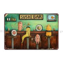 Sushi Bar Metal Sign Cinema Garage Iron Vintage Garage Tin Sign Poster 20X30CM