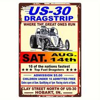 Retro Track Saturday August Metal Sign - es, Wall Art for Home And Garage, Featuring a Racing Design, Aluminum Poster Suit 20X30CM