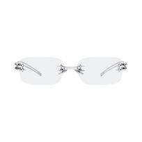 Gentle Monster Tetra 02 Silver Clear Unisex Eyewear ONE SIZE sidabras