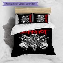 Slipknot Printed 3PCS Bedding Set Soft Breathable Duvet Cover Pillowcases Set Washable Bedroom Decor Home Gift 135cm*200cm