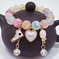S451 popcorn stone crystal bracelet shoes lollipop love bracelet boots bracelet hand jewelry direct sales