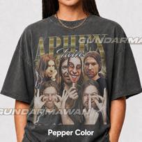 Limited Aphex Twin Vintage T-Shirt, Gift For Woman and Man Unisex T-Shirt | Timnas FD 4XL gray