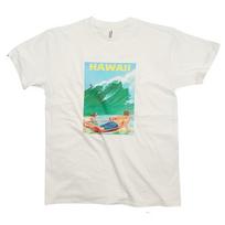 Hawaii Travel Poster T-Shirt Vintage Surfing Poster Art L