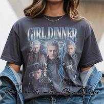 Vergil Girl Dinner Shirt, Devil May Cry 90s Bootleg Tee, Funny Gamer Meme T-Shirt, DMC 5 Merch, Vintage Rap Tee Aesthetic, Gift for Her S