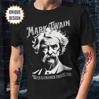 Mark Twain T-Shirt Gift for Book Lovers, Literature T-Shirt, Literary Quote Shirt, Vintage Author Tee, Bookworms Gift, Literature Lovers Tee 2XL