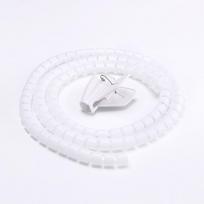 Practical 1.5m Length Management  Cable Holder Cord Protector Wire Organizer Flexible Spiral Tube 8mm balta