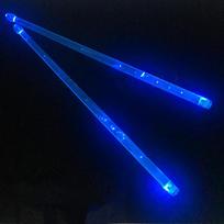 5A LED Polimerinės medžiagos būgnų lazdelės matinės vandens lašo plaktuko galvutės Lazdelė Naktį švytinti Raudona Žalia Mėlyna 3 spalvų pasirinktinai mėlyna
