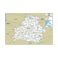 English Map Belarus Map Road Map Wall Decor Background Living Home Study Studio Supplies Decorative Hanging Picture 42*30cm