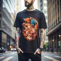 100% cotton TOPS UNISEX TEES MENS WOMENS Black T-shirt Anime vintage japonais best anime gift Japanese Anime Gift 233 3XL juoda
