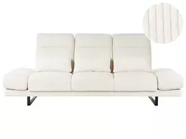 Trivietė sofa IKAST, velvetinis audinys, šviesiai smėlio spalvos
