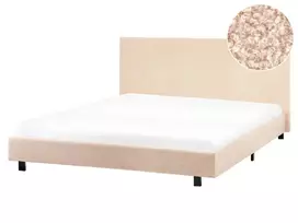 Lova Boucle ALBI 160 x 200 cm smėlio spalvos