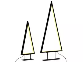 LED kalėdinė dekoracija LOPPI Eglutė 47/69 cm Juoda