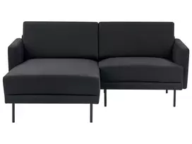 Dviejų vietų kampinė sofa BREDA, juoda, dešinė