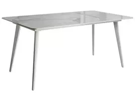 Sodo stalas RODALLO 160 cm 90 cm akmens baltas marmuras