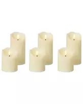 6 LED žvakių rinkinys AMOREA 10/15 cm, kreminė balta