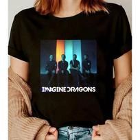 Imagine Dragons Tour Concert T-shirt Men and Women Summer Cotton Clothing Casual Fashion Short Sleeved Tee Streetwear Unisex S įvairiaspalvis