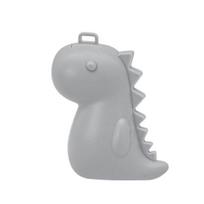 Toothbrush Case with Toothpaste Dispenser Cute Dinosaur Design Storage Box Portable Hanging Buckle Organizer for Home And Travel pilka