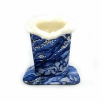 Portable PU Leather Glasses Box Protective Anti-Scratch Glasses Case Lined Soft Lining Pen Holder Nightstands