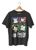 90s Felix The Cat Retro Graphic Tee Mens Unisex Cotton Black T-Shirt XL