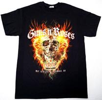 GUNS N ROSES T-shirt GnR Hard Rock Heavy Metal Tee MEDIUM Black New L