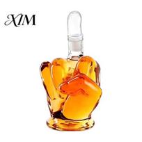 Sturdy Glass Decanter with Seal 3D Middle Finger Whiskey Decanter, 1000ml Lead-free Spirit Bottle Special Occasion Liquor Airtight