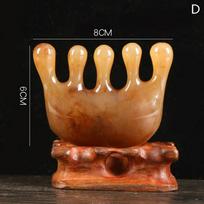 Natural Ox Horn Gua Sha Tools Scraping Point Full Body Massage Wide Toothed Comb