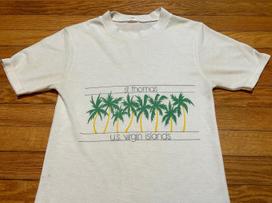 Vtg 80s St. Thomas US Virgin Islands Palm Trees Single Stitch T-Shirt Size M XL