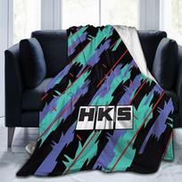 HKS Retro Pattern Flannel Fleece Throw Blanket Soft Warm Lightweight Fuzzy Blanket for For Couch Sofa Bed All Season Size: 75*100cm, Weight: 230 GSM
