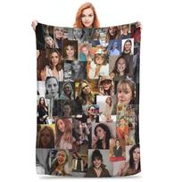 Elizabeth Olsen Blankets Lightweight Fleece Sofa Throw Blanket for Couch Bedding Travel Throws Bedspread Quilt Size: 75*100cm, Weight: 230 GSM