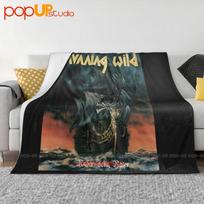 Running Wild Under Jolly Roger Album Band Logo Ultra-Soft Blanket Quilt Winter Sofa Cover Bed Covers Size: 75*100cm, Weight: 230 GSM gray