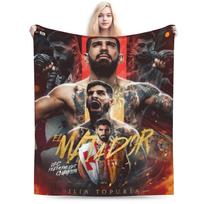 Ilia Topuria Wrestling Wrestler Accessories Blankets Ultra-Soft Fleece  Throw Blankets Cozy Bedspreads 80x120cm(31x47inch)