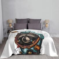 Trash Panda Raccoon Space Art Blanket Fashion Custom Trash Panda Racoon Raccoons Possum Opossum Tanuki Garbage Size: 75*100cm, Weight: 230 GSM