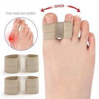 Soft Fabric Toe Separator for Hallux Valgus Correction with Two-Hole Design