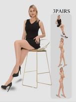 3 Pair Women Pantyhose Ultra-Thin Nylon Stocking High Quality New Transparent Black Solid Color Silk Stockings M-L
