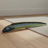 Catnip fishes Toy Crinkle Sound Filled Encourages Solo Play Soft Eel for Cats, Green Eel