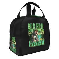 Italian Brainrot Brr Brr Patapim Insulated Lunch Bags for Women Meme Resuable Cooler Thermal Bento Box Outdoor Camping Travel One Size