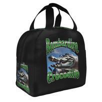 Italian Brainrot Bombardino Crocodilo Thermal Insulated Lunch Bag Meme Resuable Lunch Tote for Picnic Multifunction Food Box One Size