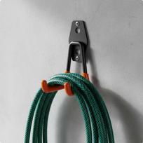 Ladder Storage Hook Heavy Duty Garage RustResistant Metal Tool Hanger for Outdoor, Workshop, Orange Small Square Hook