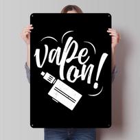 Vape On Tinplate Posters Customizable Wall Art Retro Vintage Metal Signs for Home Room Mancave Decoration Garage Wand Deko Cozy 20X30CM